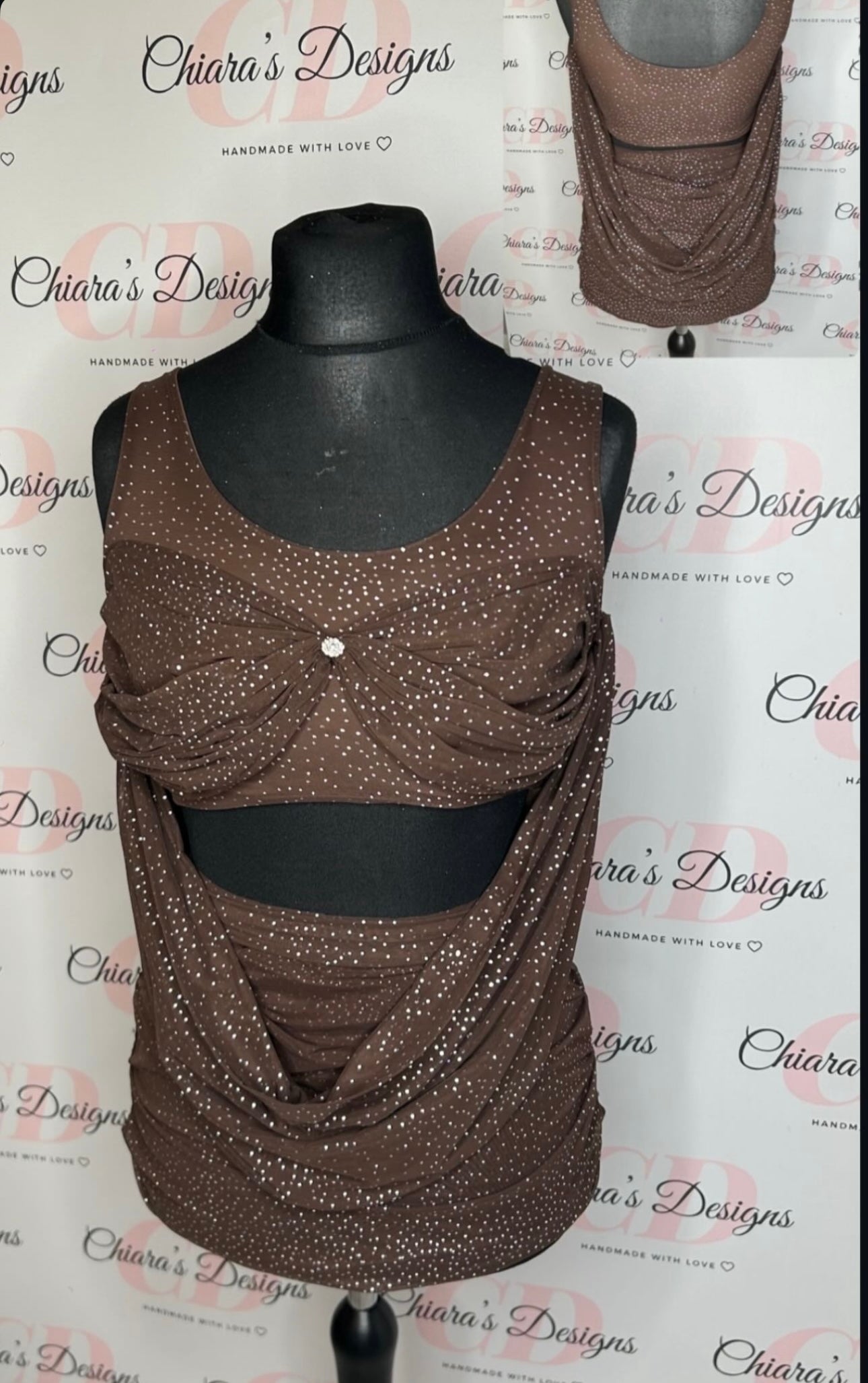 Sparkle draped mini dress (size 12 ready to send)
