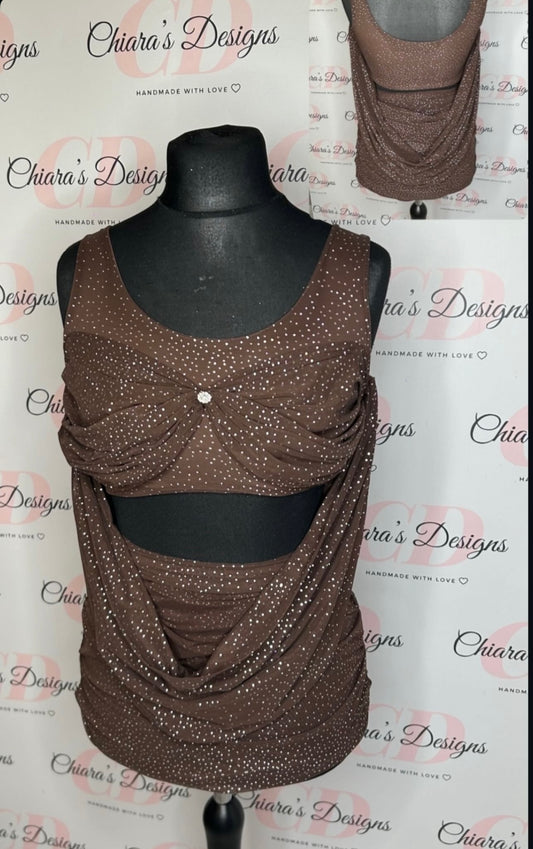 Sparkle draped mini dress (size 12 ready to send)