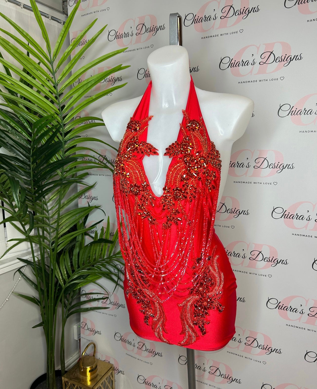 Pearla dress full rhinestones (made to order)