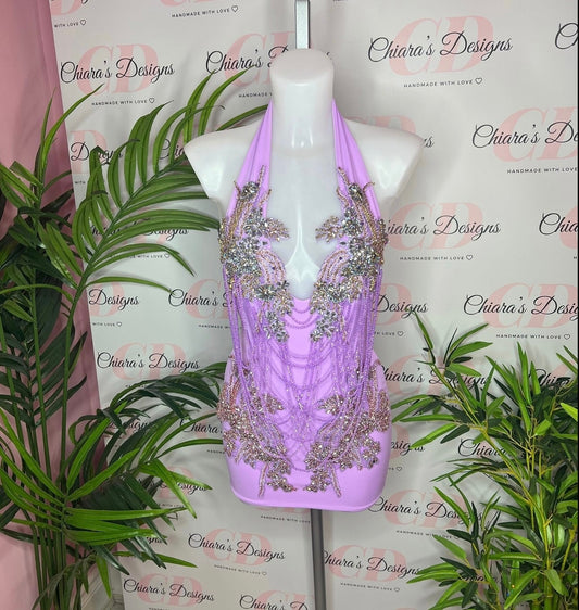 Pearla dress full rhinestones (made to order)
